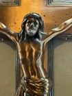 Vintage Copper Colored Crucifix  Christian Catholic Casket Cross