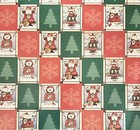 Vintage Christmas Wrapping Paper Gift Wrap Holiday Snowman Bear Moose Santa Tree