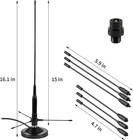Dual Band Magnetic Base Antenna 136-174mhz 400-470mhz For Vehicle Ham Radio