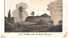 1832 Neue Bildergallerie Engraving   Ponohohoa Vent At Kilauea Volcano   Hawaii
