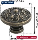 6 Pcs Vintage Antique Bronze Knob Handles - Drawer Knob Pulls With Embossing 