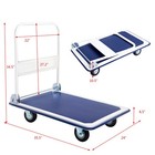 660lbs Platform Cart Dolly Folding Foldable Moving Warehouse Push Hand Truck New