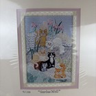 Vintage Roberta Hilliard Signed   Numbered Print  garden Wall  Cats Cert Of Auth