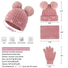 Toddler Boys Girls Winter Warm Knit Beanie Hat Touchscreen One Size  Pink 