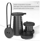 Folding Stool Portable Telescopic Chair Seat Camping Retractable Outdoor Fishing