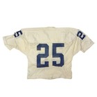 1970 s Mesh Cropped Sand-knit Football Jersey White Blue  25 Men s Size L