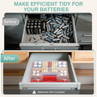 Battery Organizer Storage Holder Box Case With Tester  185  Batteries Double-sid