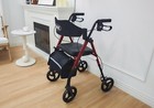 Vocic Rollator Walker W  Seat - 330lb Capacity  8  Wheels - Used