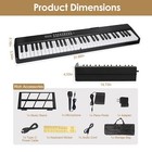 61keys Electronic Piano Keyboard W  Micro Audio Sustain Pedal Music Piano Stand