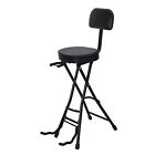 Guitar Stool With Padded Cushion  Heavy-duty Ergonomic Backrest  Foldable Stool