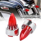 Bullet Turn Signal Light Red Lens For Harley Softail Touring Dyna Electra Glide