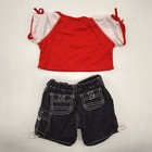 Build A Bear Rare Limited Too Red White Orchid Top Blue Cinch Pants Teddy Outfit
