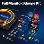 Hvac Manifold Gauge Set R134a R1234yf R410a R454b R32 Ac Gauges W  5ft Hoses Kit