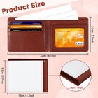 Sanwuta 4 Pieces Sublimation Wallets Blanks For Men Heat Transfer Sublimation