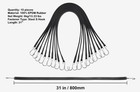 10 Pack 31  Heavy Duty Bungee Straps Steel S Hook 100 rubber Tarp Tie Down Cords
