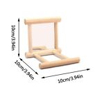 Wooden Bird Mirror Interactive Play Toy With Perch For Small Parrot Budgies Cage