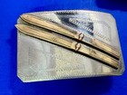 Downhill Ski s Vintage Engraved Nickel Silver Bronze Trim Belt Buckle By Ricardo
