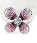 Purple Crystal Rhinestone Flower Brooches Pins For Bridal Bouquet Woman s Gift