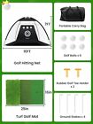 Golf Net 10x7ft All In 1 Golf Practice Net Set With Pro Chipping Golf Hitting Ai