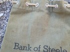 1950s 1960s    bank Of Steele    Medina North Dakota Canvas Drawstring Deposit Bag