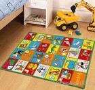 7x10 Educational Rug Kids Abc Animal Names School Learning Time Alphabet Zoo New
