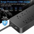 Wall Mountable Usb Surge Protector Power Strip With Usb Ports 8 Outlet Plugs Usa