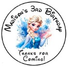 Princess Personalized Custom Thank You Seals Labels Stickers Party Favors