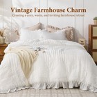 Jollyvogue King Size Comforter Set  White Seersucker 3 Pieces Comforters King   