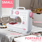 Portable Sewing Machine For Beginners  Compact Electric Sewing Machine With 12 B