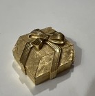 Vintage Est  e Lauder Solid Perfume Compact Gold Tone Gift Box