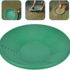 Outdoor 15 Inch Large Gold Pan With Triple Riffles For Gold Prospecting  Green