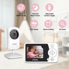 Baby Monitor With Camera And Audio  Video Baby Monitor No Wifi Night 2 4 Inches
