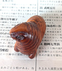     vtg Netsuke Sea Lion Seal Himotoshi - Holes Signed