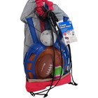 Kids Outdoor Sports Game Set     Balls   Rackets Play Kit W  Mesh Bag     New