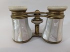 Antique French Opera Glasses Marchand Theatre Binoculars Mother Of Pearl W  Case