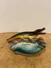 Vintage Mid-century Souvenir From Florida Alligator crocodile Ceramic Dish