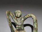 China Ancient Han Dynasty Old Bronze Figurine Women Dancer Statue Table Ornament