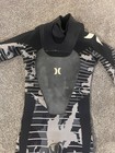 Hurley Hydroseal 3 2 Full Wetsuit Black gray Camo W  Hood   Knee Pads Size M