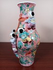 Chinese Fertility Vase Porcelain Hand Painted Multi Color Floral Boys Vase