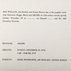 1976 Abc Tv  archie  Comic Book Comedy Special Live-action Orig Network Promo