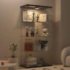 4-shelf Glass Display Cabinet Curio Cabinets Vintage Display Trophy Antique Case