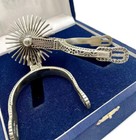 Antique South American Chilean Gaucho Horse Riding Pair Of Spurs Chile W  Case