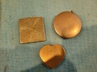 Lot Of 3 Vintage Powder Makeup Mirror Compacts 