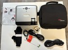 Unused Optoma Dx605 Dlp Digital Projector Bundle W  Case Remote Cables Manual