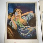 2 Diff Pressler Art Pretty Ladies Ink Blotter Mini Sign Westinghouse Mazda Lamps