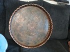 Vtg antique Islamic Persian Brass 10 5    Portraits Tray With Hanger On Back