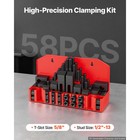 Uimoso 58-piece 5 8  T-slot Clamp Kit With 1 2 -13 Threaded Studs