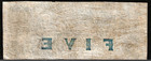 Jan 1853 Boston Massachusetts Cochituate Bank  5 Dollar Obsolete Banknote Note