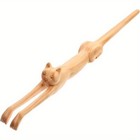 Wooden Cat Shaped Back Scraper  Manual Massage Tool  Manual Back Scratcher
