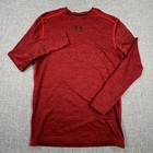 Under Armour Compression Shirt Mens Xl Red Long Sleeve Layer Coldgear Training
